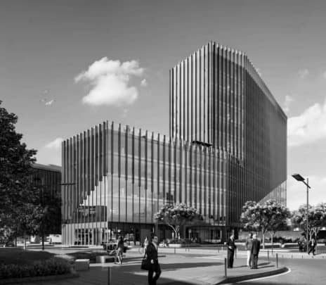 Edifícios de escritórios com jardim